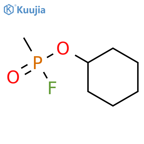 Phosphonofluoridicacid, P-methyl-, cyclohexyl ester structure