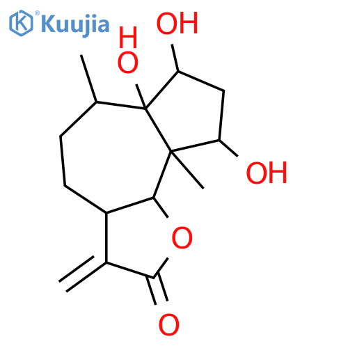 1,2,4-Trihydroxy-11(13)-pseudoguaien-12,6-olide; (1α,2β,4β,5β,6β,10β)-form structure