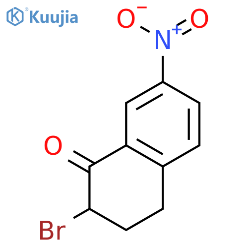 2-bromo-7-nitro-1,2,3,4-tetrahydronaphthalen-1-one structure