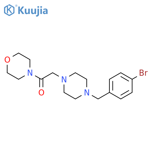 2-{4-[(4-bromophenyl)methyl]piperazin-1-yl}-1-(morpholin-4-yl)ethan-1-one structure