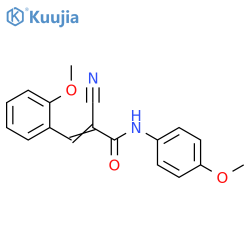 2-Propenamide, 2-cyano-3-(2-methoxyphenyl)-N-(4-methoxyphenyl)- structure