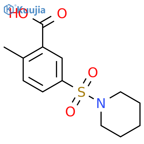 2-Methyl-5-(piperidine-1-sulfonyl)benzoic Acid structure