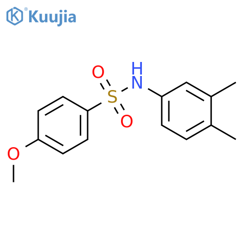 N-(3,4-dimethylphenyl)-4-methoxybenzene-1-sulfonamide structure
