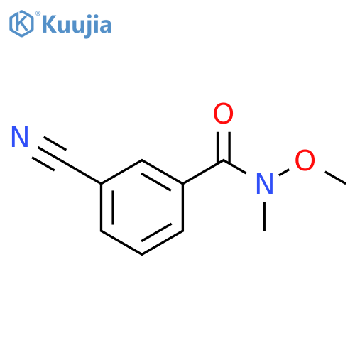3-cyano-N-methoxy-N-methylbenzamide structure