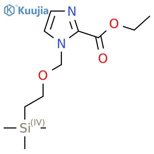 ethyl 1-((2-(trimethylsilyl)ethoxy)methyl)-1H-imidazole-2-carboxylate structure
