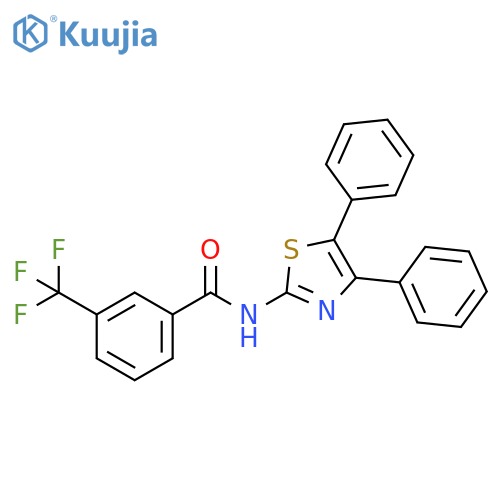 N-(4,5-diphenyl-1,3-thiazol-2-yl)-3-(trifluoromethyl)benzamide structure