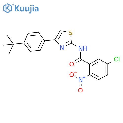 N-4-(4-tert-butylphenyl)-1,3-thiazol-2-yl-5-chloro-2-nitrobenzamide structure