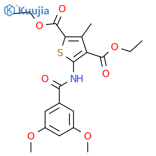 2,4-diethyl 5-(3,5-dimethoxybenzamido)-3-methylthiophene-2,4-dicarboxylate structure