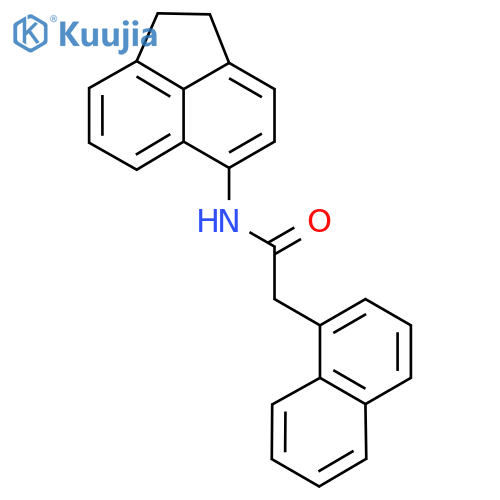 N-(1,2-dihydroacenaphthylen-5-yl)-2-(naphthalen-1-yl)acetamide structure