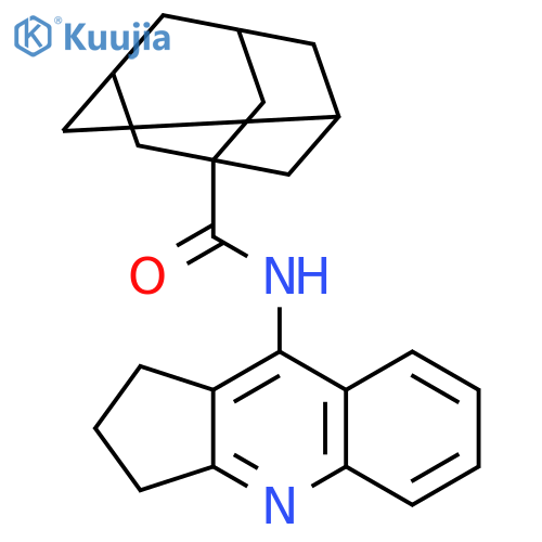 <br>Adamantane-1-carboxylic acid (2,3-dihydro-1H-cyclopenta[b]quinolin-9-yl)-am ide structure