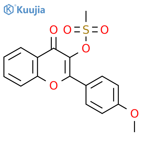 2-(4-methoxyphenyl)-4-oxo-4H-chromen-3-yl methanesulfonate structure