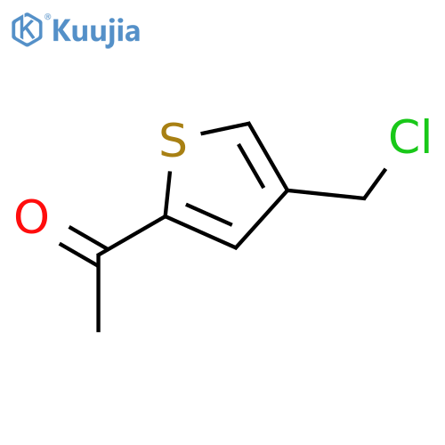 1-4-(chloromethyl)-2-thienylethanone structure