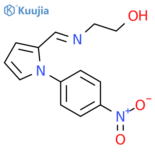 2-({(1E)-[1-(4-nitrophenyl)-1H-pyrrol-2-yl]methylene}amino)ethanol structure