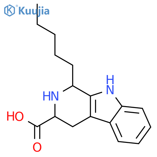 1-pentyl-2,3,4,9-tetrahydro-1H-beta-carboline-3-carboxylic acid structure