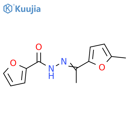 2-Furancarboxylic acid, [1-(5-methyl-2-furanyl)ethylidene]hydrazide structure