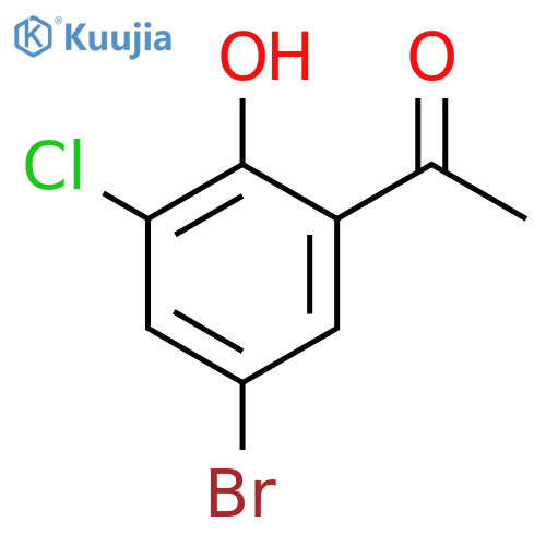 5-Bromo-3-chloro-2-hydroxy Acetophenone structure