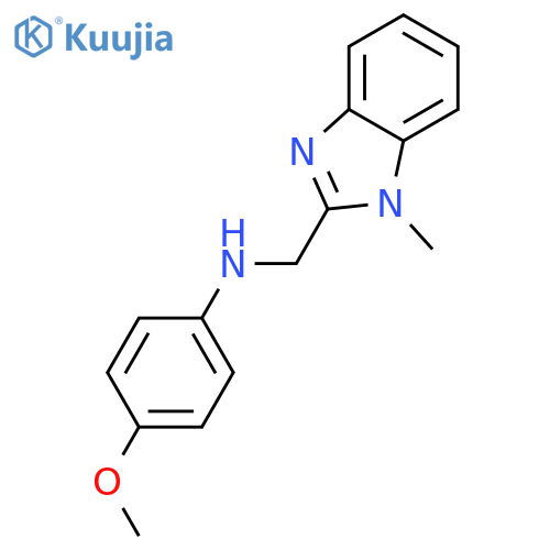 (4-Methoxy-phenyl)-(1-methyl-1H-benzoimidazol-2-yl methyl)-amine structure