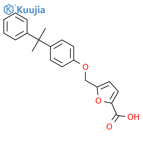 5-{4-(2-phenylpropan-2-yl)phenoxymethyl}furan-2-carboxylic acid structure