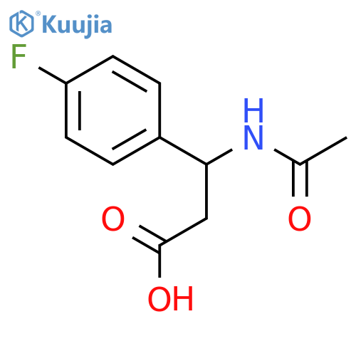 N-Acetyl-2-(4-fluorophenyl)-DL-β-alanine structure