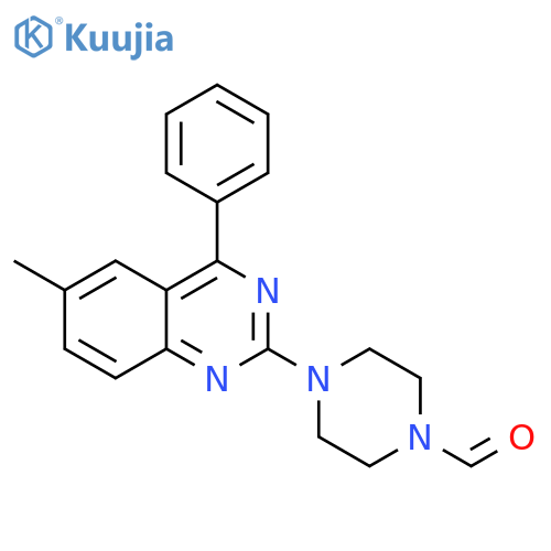 4-(6-methyl-4-phenylquinazolin-2-yl)piperazine-1-carbaldehyde structure