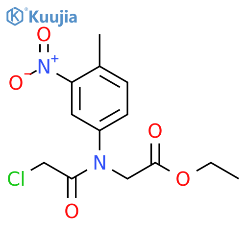 ethyl N-(chloroacetyl)-N-(4-methyl-3-nitrophenyl)glycinate structure