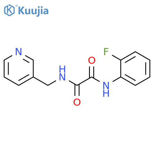 N-(2-fluorophenyl)-N'-(pyridin-3-yl)methylethanediamide structure