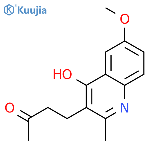4-(4-Hydroxy-6-methoxy-2-methylquinolin-3-yl)butan-2-one structure