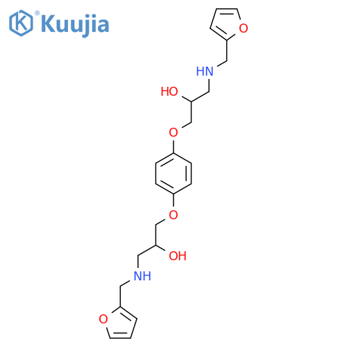1-{(furan-2-yl)methylamino}-3-4-(3-{(furan-2-yl)methylamino}-2-hydroxypropoxy)phenoxypropan-2-ol structure
