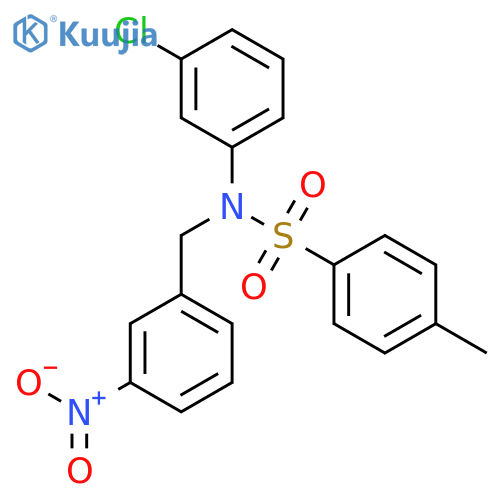 N-(3-Chloro-phenyl)-4-methyl-N-(3-nitro-benzyl)-benzenesulfonamide structure