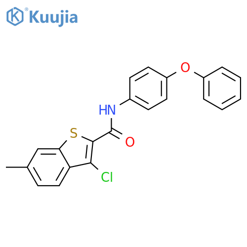 <br>3-Chloro-6-methyl-benzo[b]thiophene-2-carboxylic acid (4-phenoxy-phenyl)-am ide structure