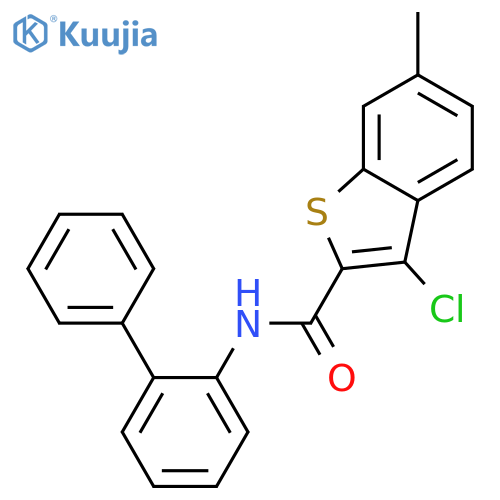 3-Chloro-6-methyl-benzo[b]thiophene-2-carboxylic acid biphenyl-2-ylamide structure