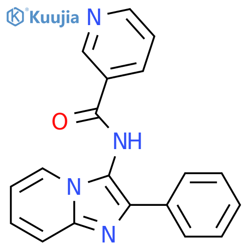 N-{2-phenylimidazo1,2-apyridin-3-yl}pyridine-3-carboxamide structure