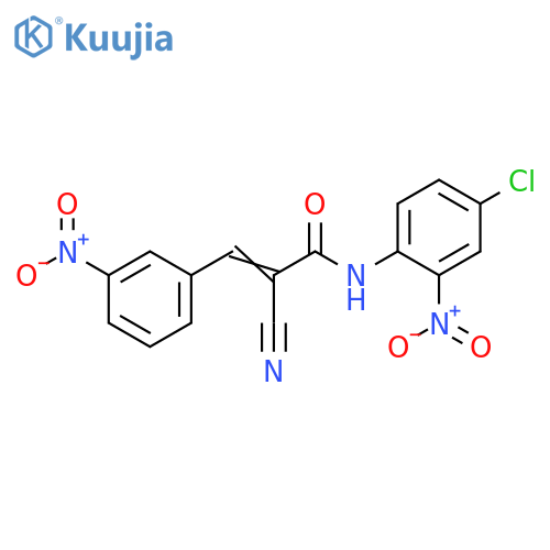 (2Z)-N-(4-chloro-2-nitrophenyl)-2-cyano-3-(3-nitrophenyl)prop-2-enamide structure