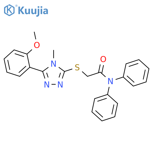 <br>2-[5-(2-Methoxy-phenyl)-4-methyl-4H-[1,2,4]triazol-3-ylsulfanyl]-N,N-diphen yl-acetamide structure