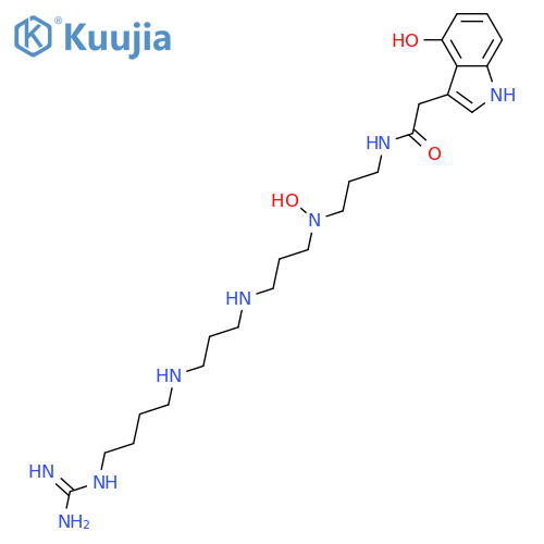 Agelenopsis aperta Indoleacetylpentamine toxins; Agel 416a, N5-(Aminoiminomethyl), N2,4-dihydroxy structure