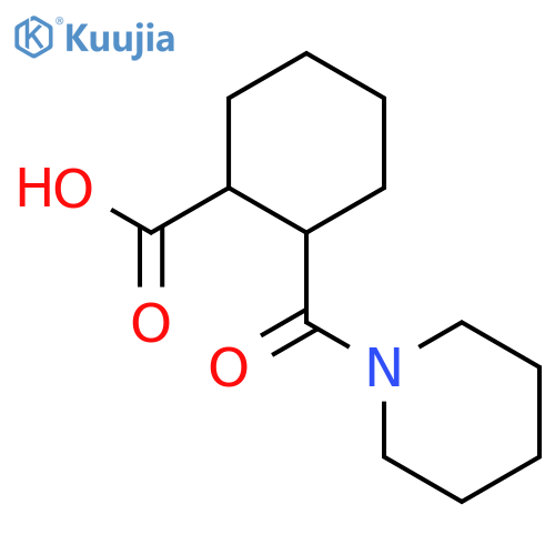 2-(Piperidine-1-carbonyl)cyclohexanecarboxylic acid structure