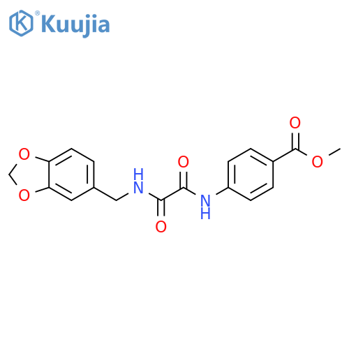 methyl 4-({(2H-1,3-benzodioxol-5-yl)methylcarbamoyl}formamido)benzoate structure