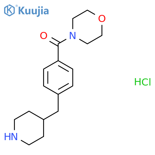 4-{4-[(Piperidin-4-yl)methyl]benzoyl}morpholine hydrochloride structure