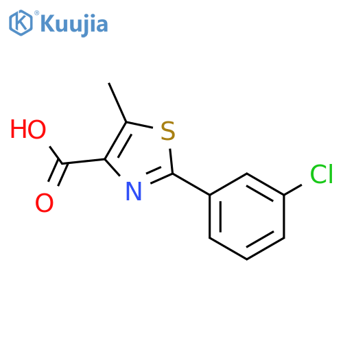 2-(3-Chlorophenyl)-5-methylthiazole-4-carboxylic acid structure