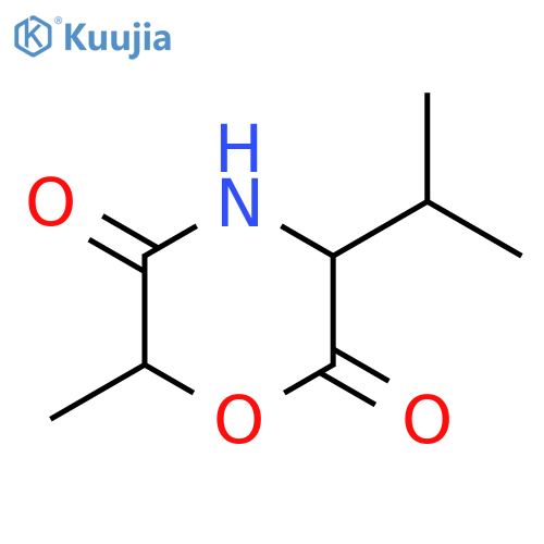 2,5-Morpholinedione, 6-methyl-3-(1-methylethyl)-, (3S,6S)- structure