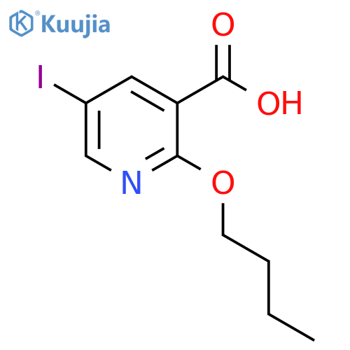 2-Butoxy-5-iodo-nicotinic acid structure