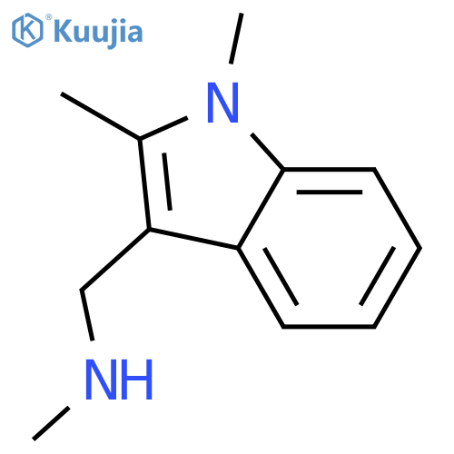 (1,2-dimethyl-1H-indol-3-yl)methyl(methyl)amine structure