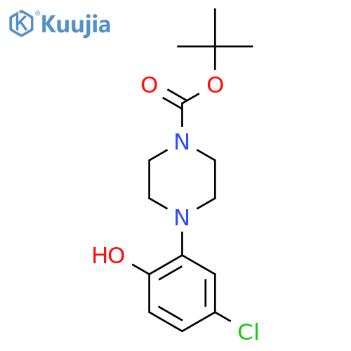 Tert-butyl 4-(5-chloro-2-hydroxyphenyl)piperazine-1-carboxylate structure