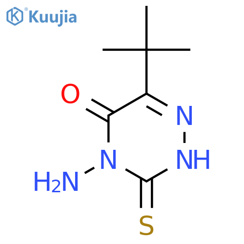 4-Amino-6-(tert-butyl)-3-mercapto-4,5-dihydro-1,2,4-triazin-5-one structure