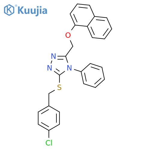 4H-1,2,4-Triazole,3-[[(4-chlorophenyl)methyl]thio]-5-[(1-naphthalenyloxy)methyl]-4-phenyl- structure