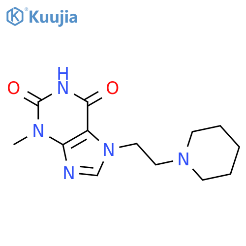 3-methyl-7-2-(piperidin-1-yl)ethyl-2,3,6,7-tetrahydro-1H-purine-2,6-dione structure