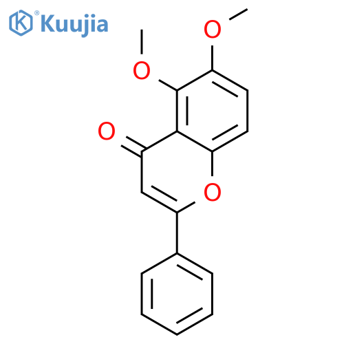 5,6-Dimethoxy-2-phenyl-chromen-4-on structure