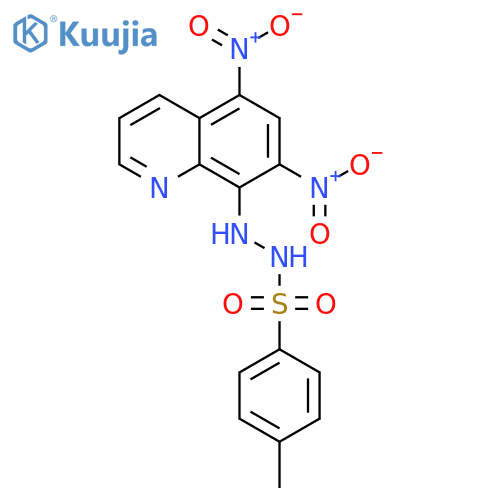 N'-(5,7-dinitroquinolin-8-yl)-4-methylbenzene-1-sulfonohydrazide structure