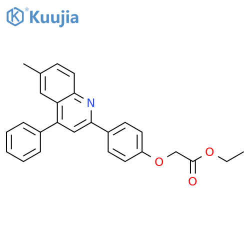ethyl 2-4-(6-methyl-4-phenylquinolin-2-yl)phenoxyacetate structure