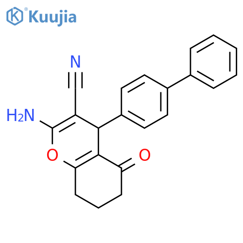 2-Amino-4-biphenyl-4-yl-5-oxo-5,6,7,8-tetrahydro-4H-chromene-3-carbonitrile structure